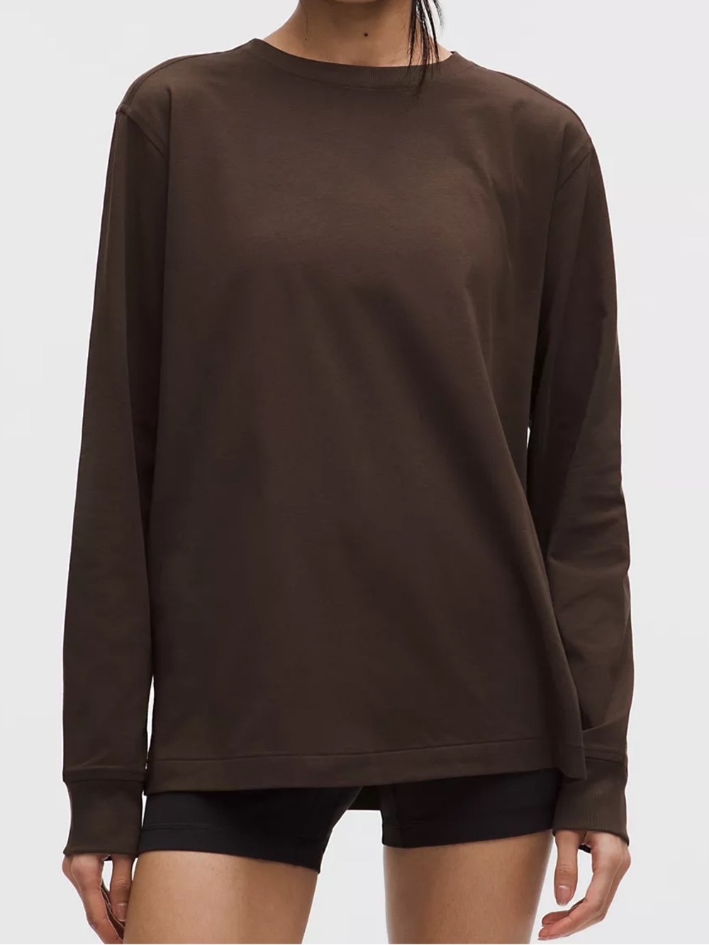 lululemon athletica Long Sleeve Tee in Brown